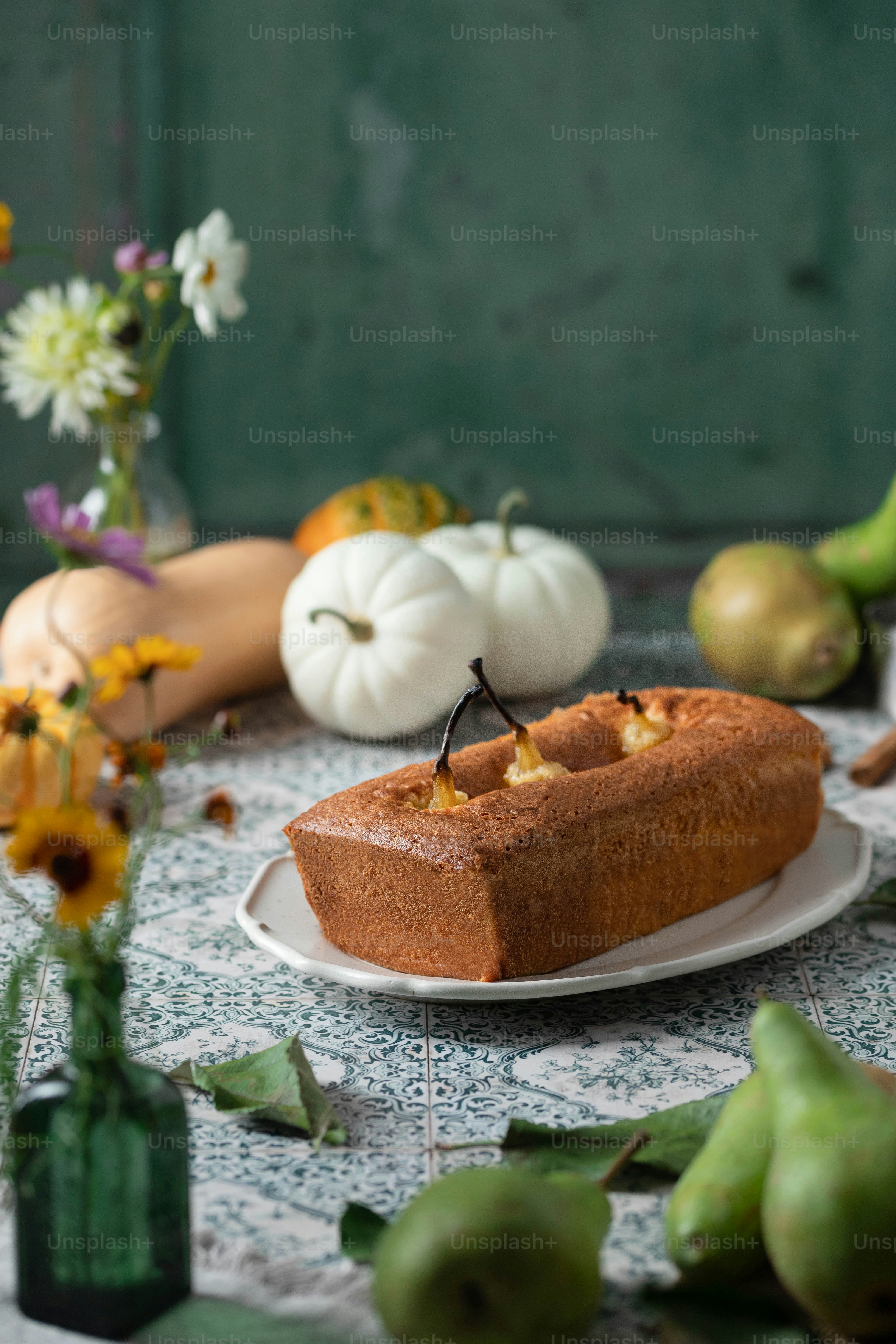 a piece of cake sitting on top of a white plate