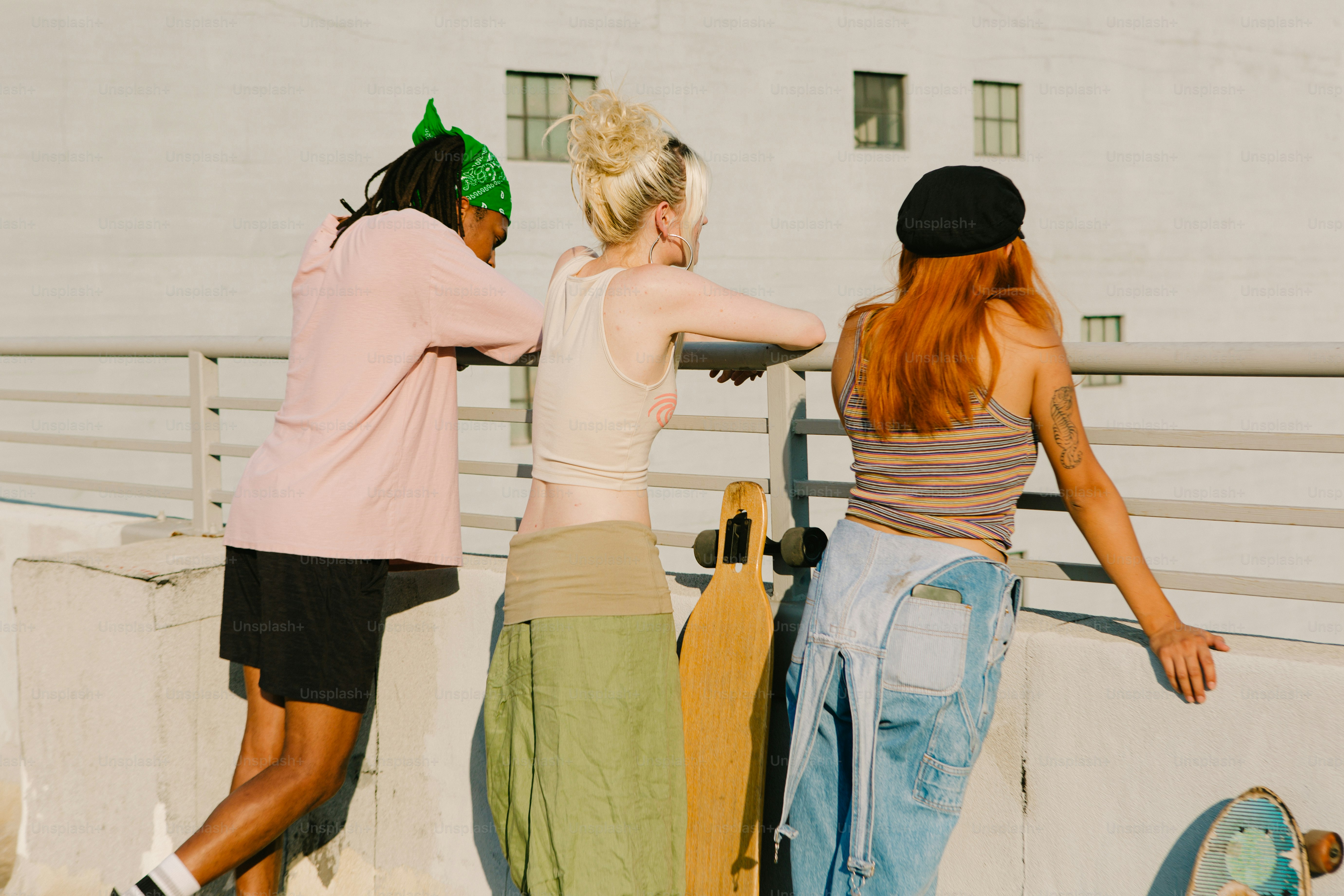 a group of young women standing next to each other