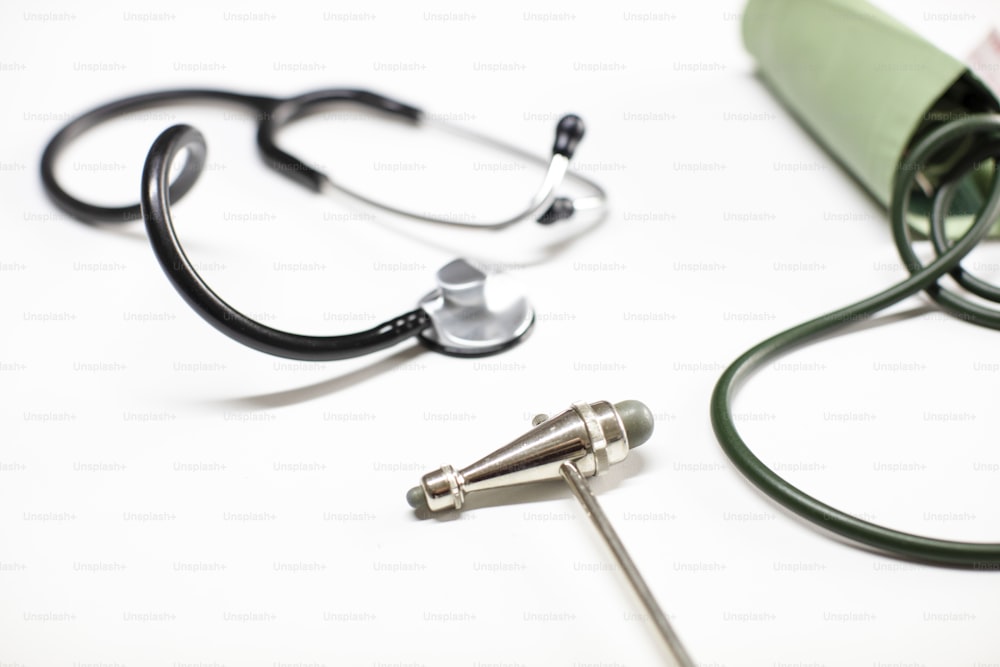 a pair of stethoscopes sitting next to each other
