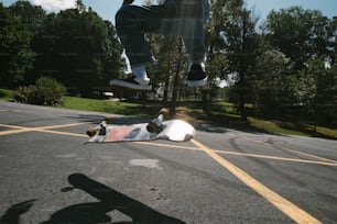 a person jumping a skate board in the air