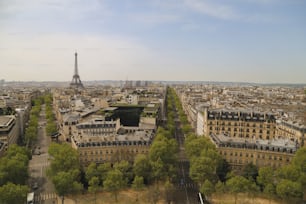 a view of the eiffel tower from the top of the eiffel