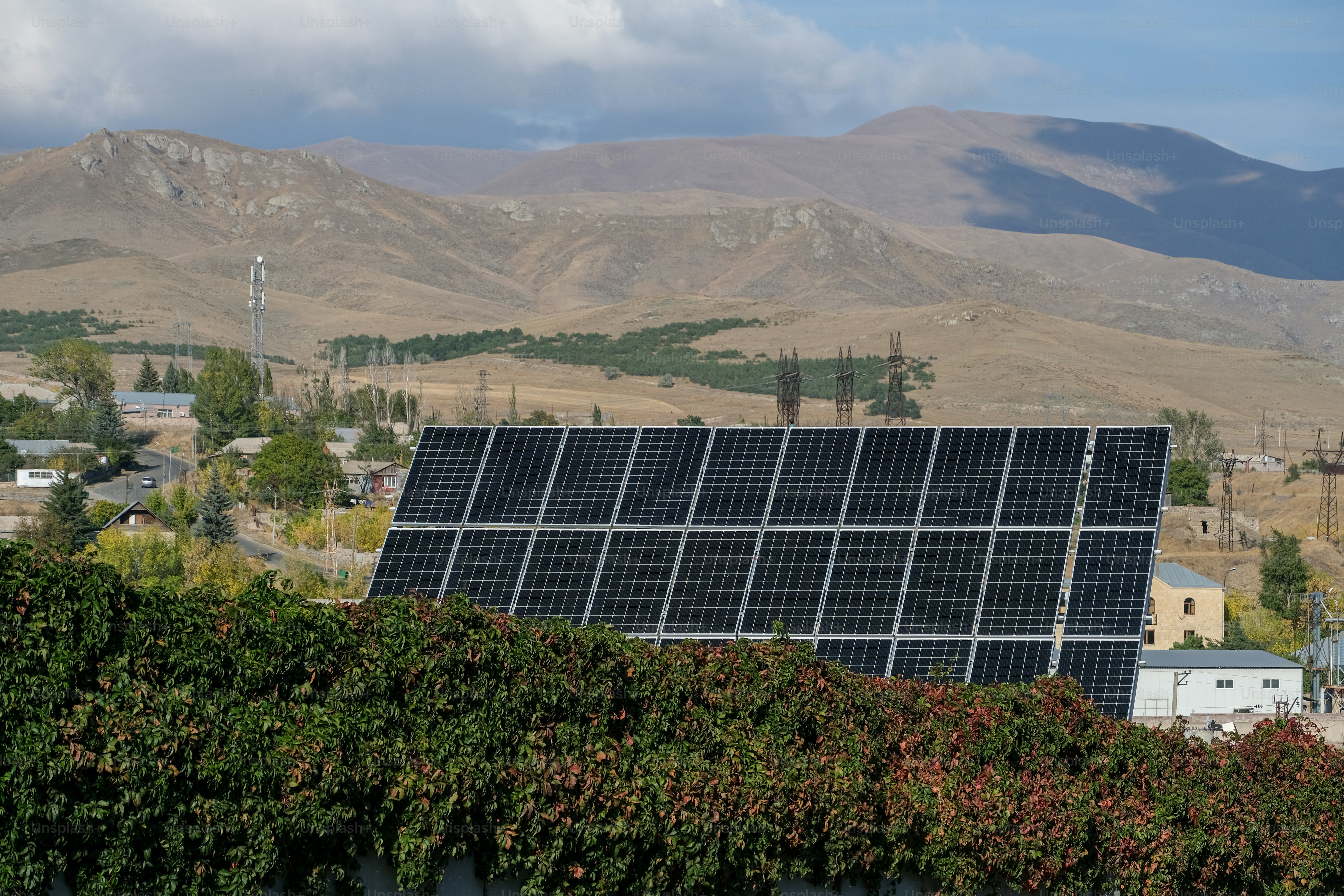 a large solar panel on top of a building