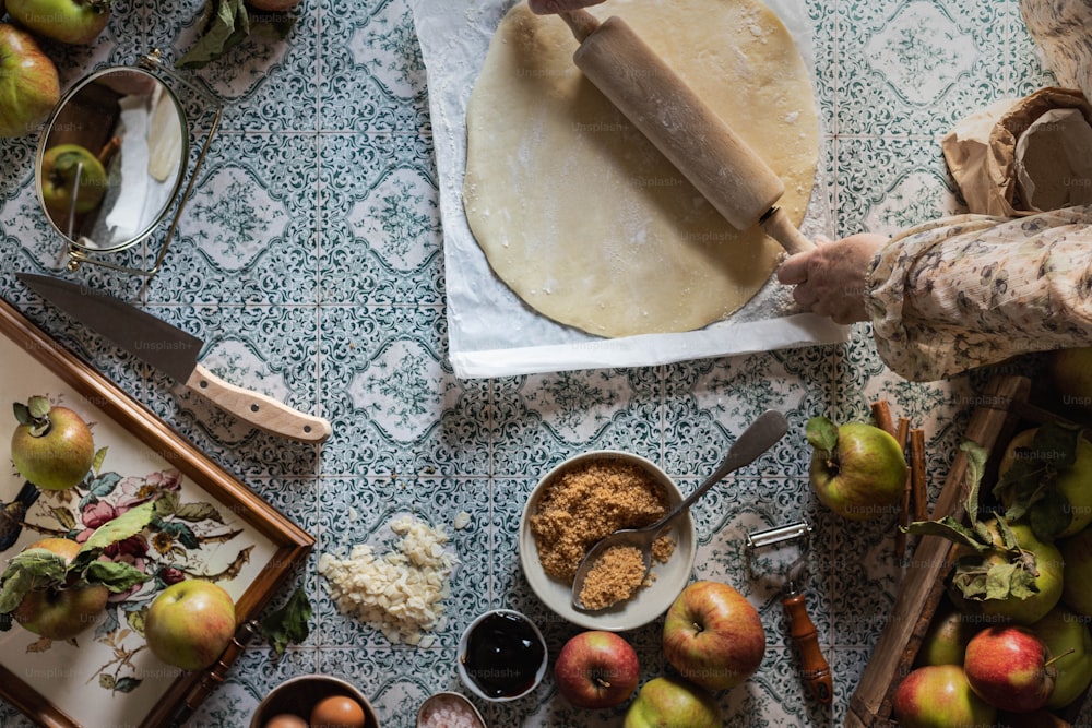 a table topped with lots of different types of food