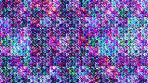 a very colorful tv screen with a lot of dots on it