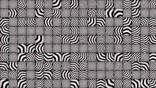 Un patrón en blanco y negro con líneas onduladas