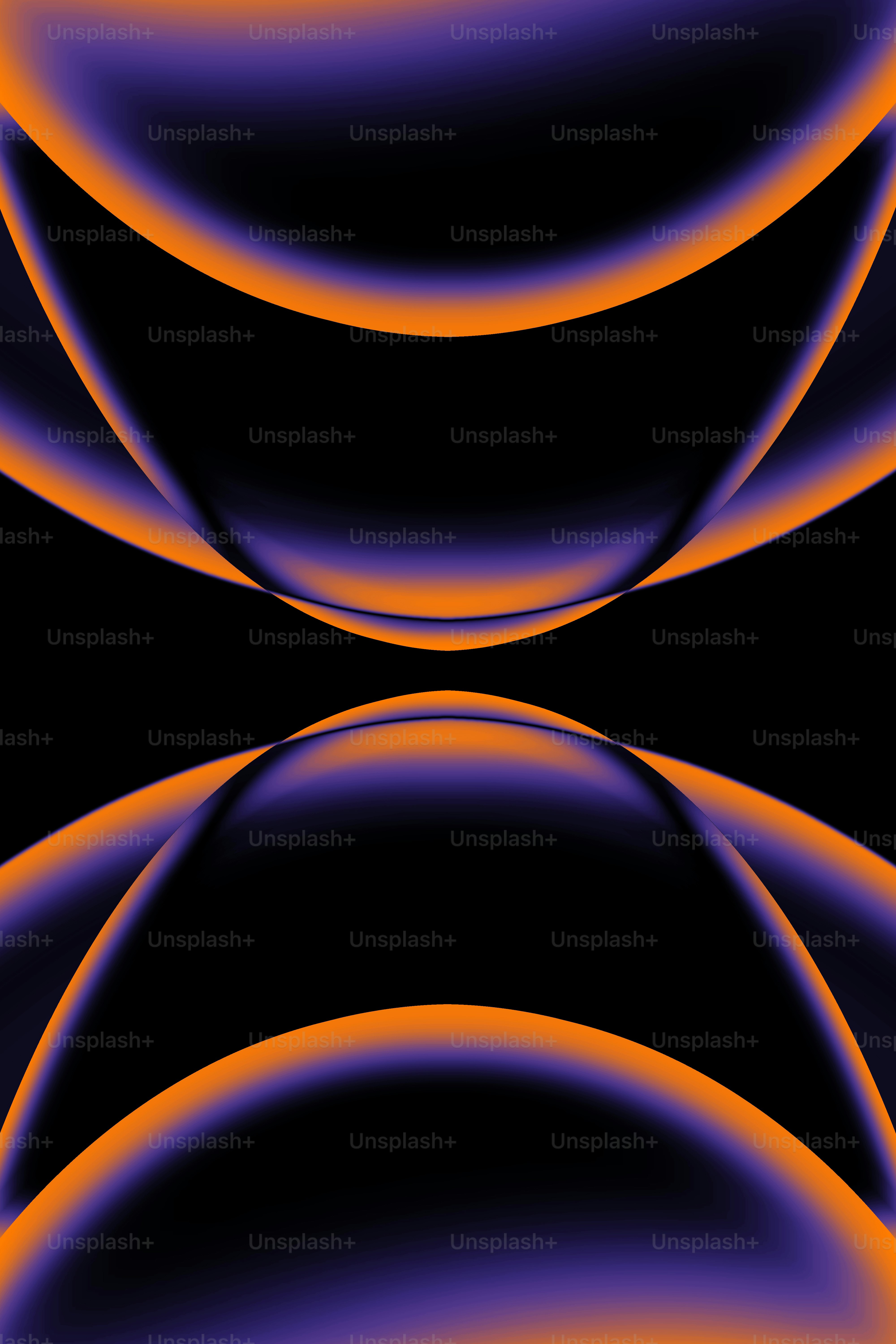 黒い背景にオレンジと青の円