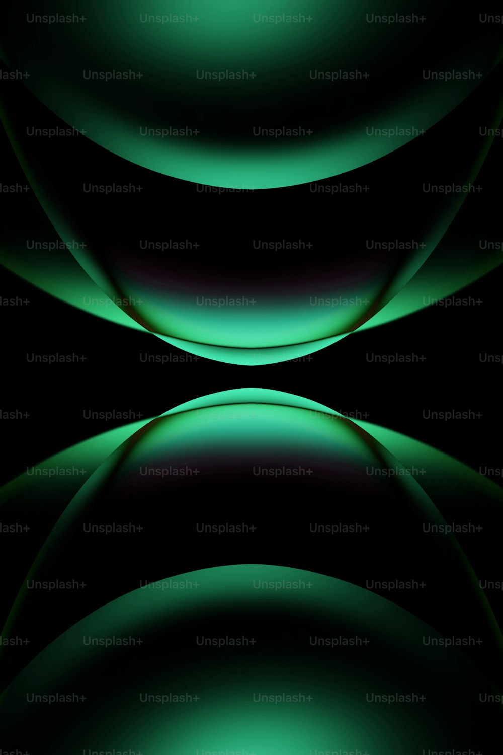 a black and green background with circles