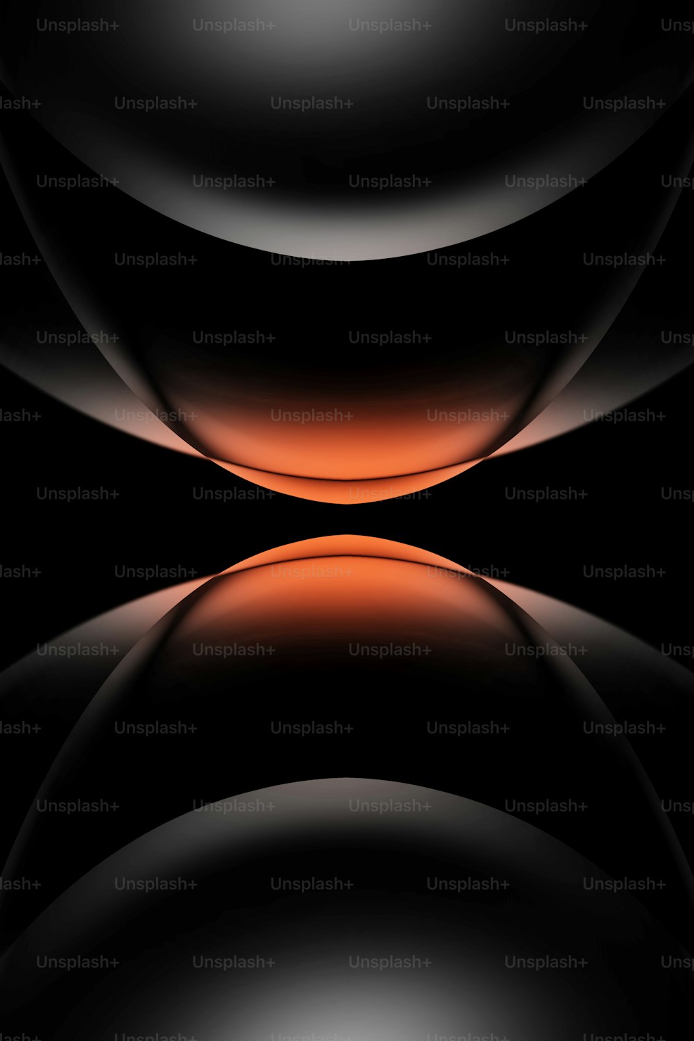 uno sfondo astratto nero e arancione con cerchi