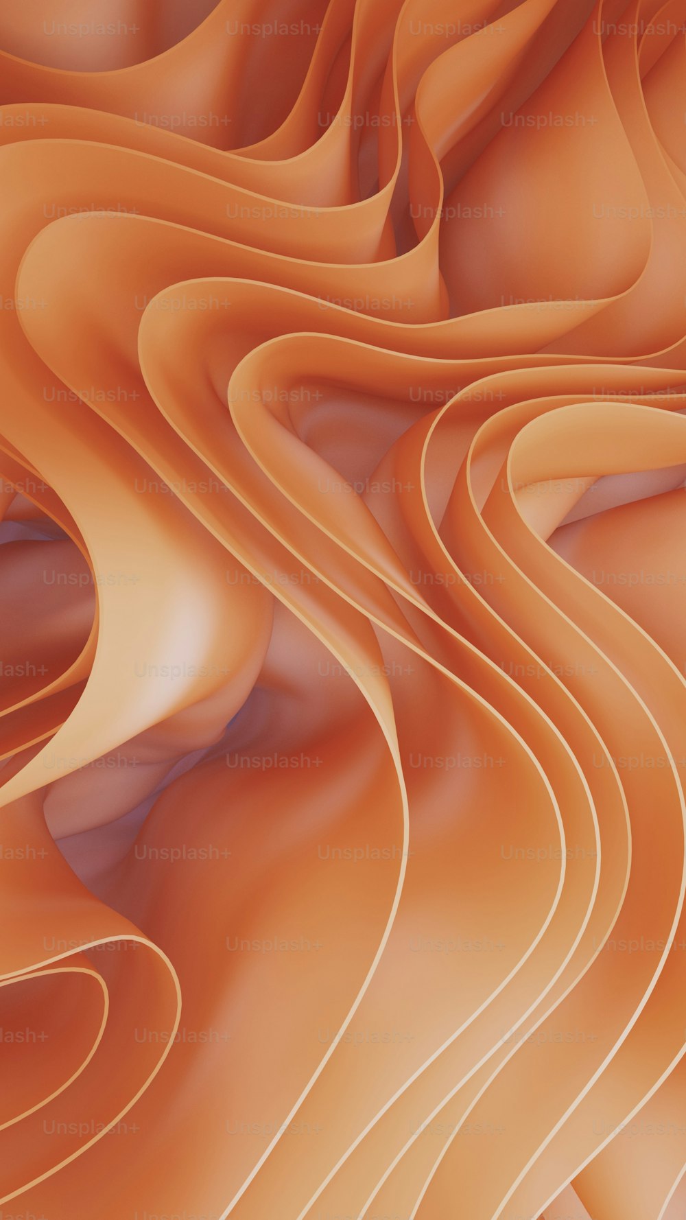 a computer generated image of a wavy orange background
