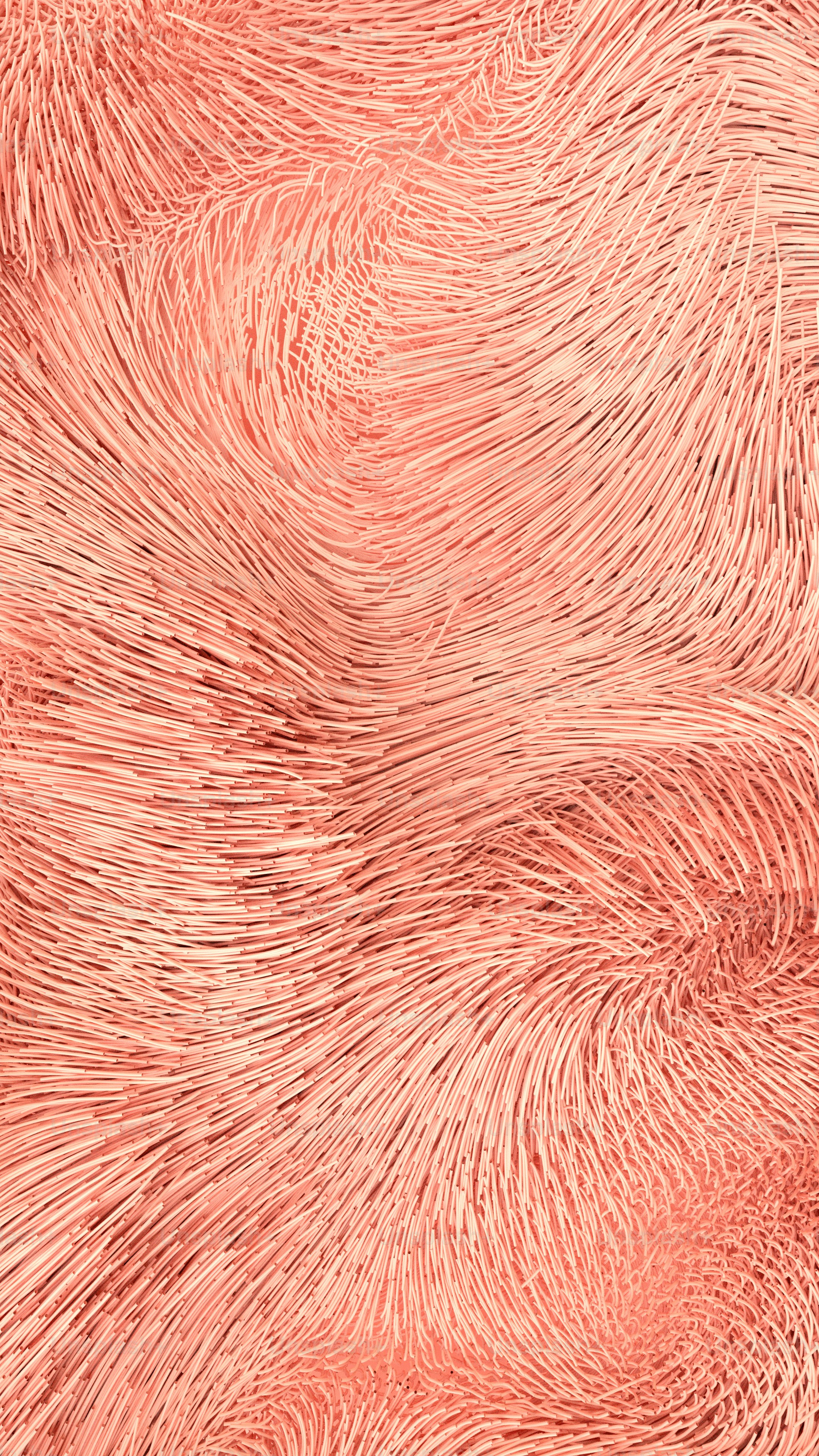 a pink background with wavy lines