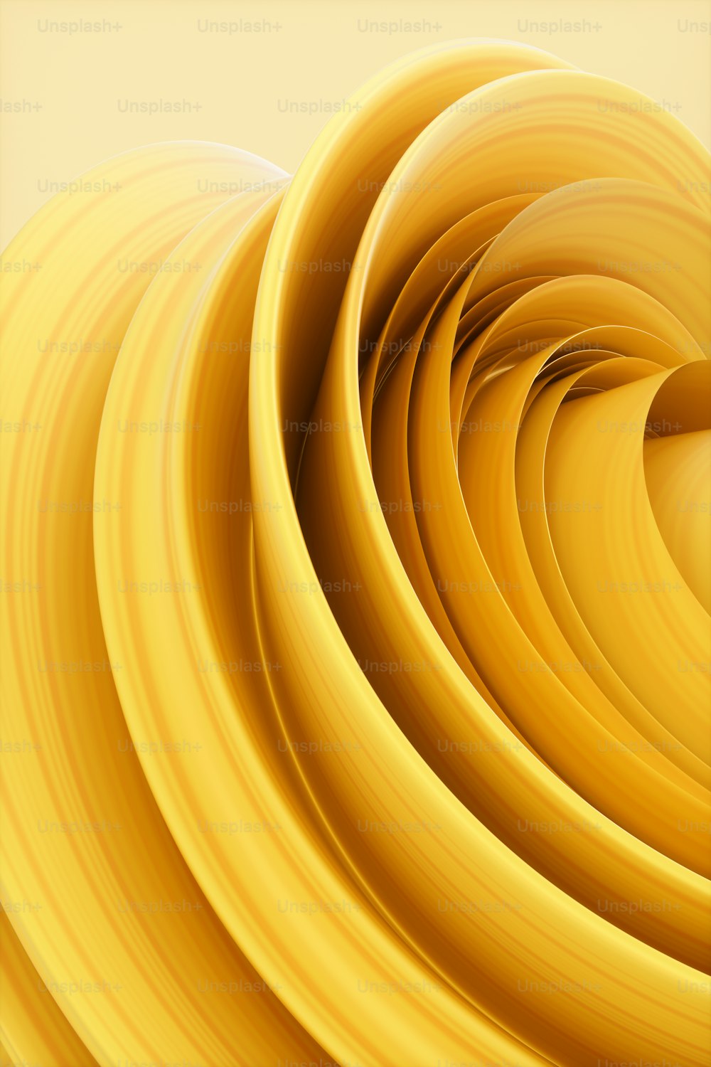 a computer generated image of a yellow spiral