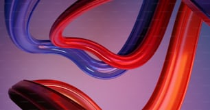 a close up of a red, blue, and purple object