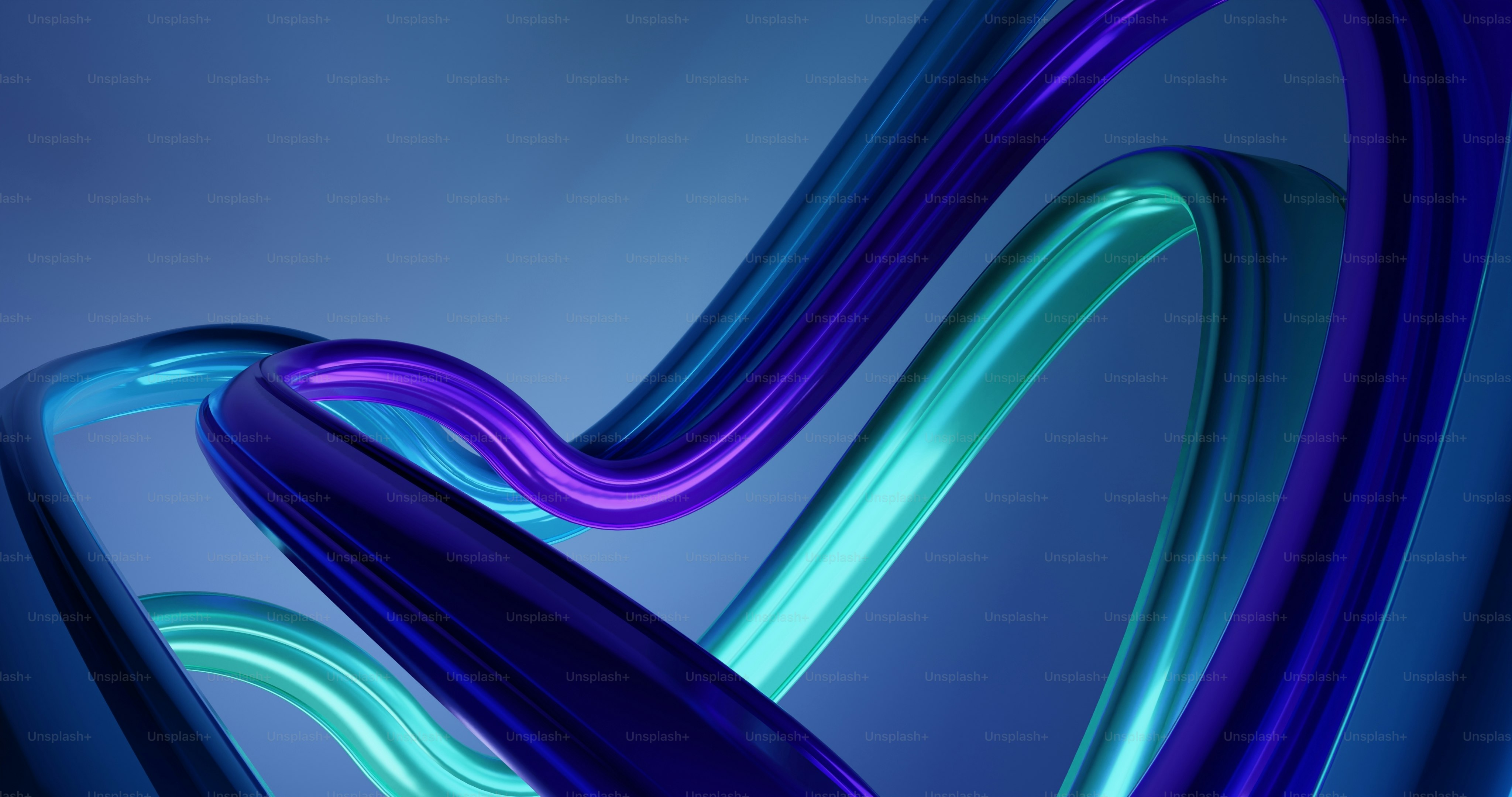 a blue and green abstract background with curved lines
