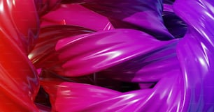a close up of a purple and red object