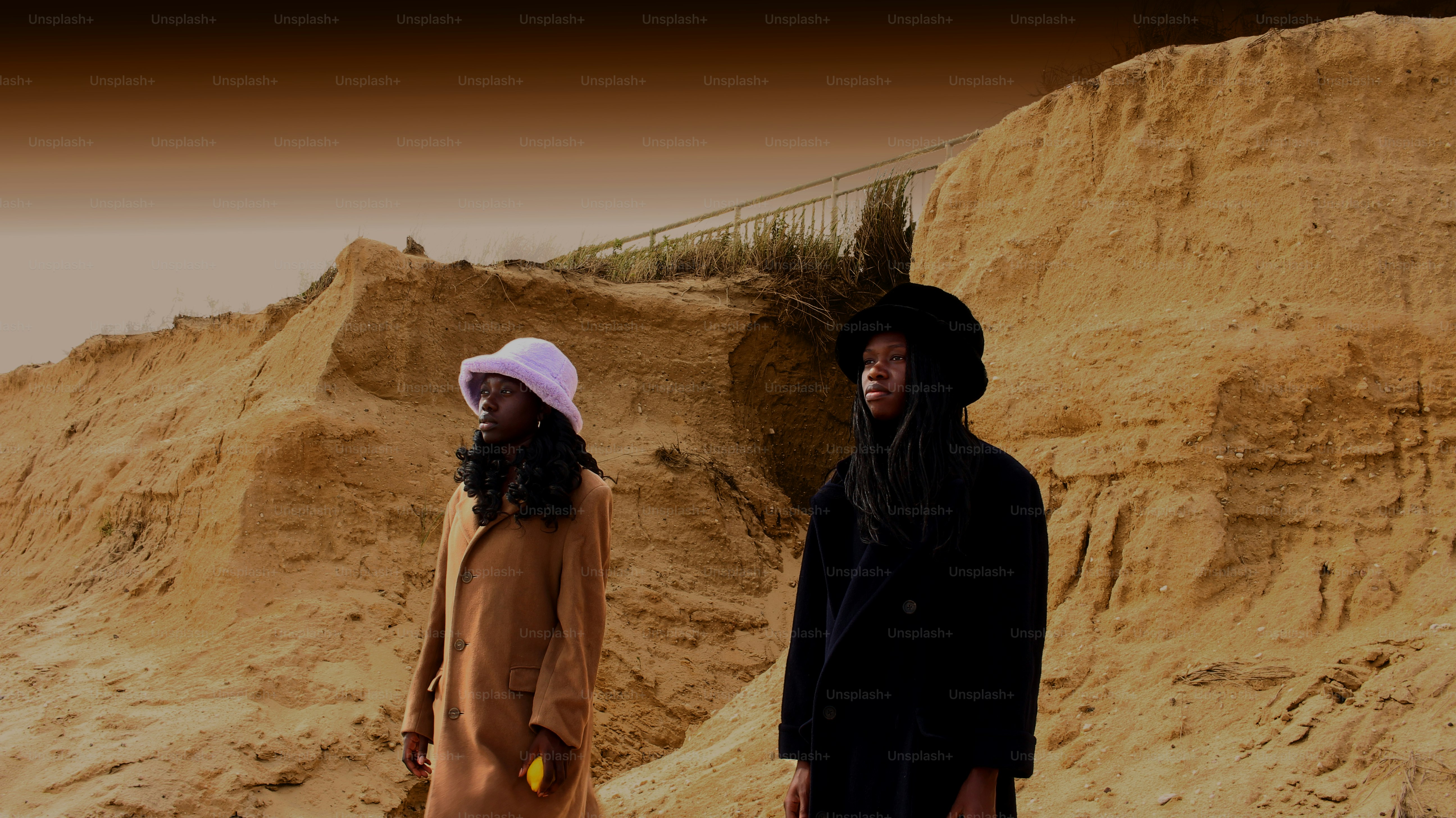 a couple of people standing next to each other