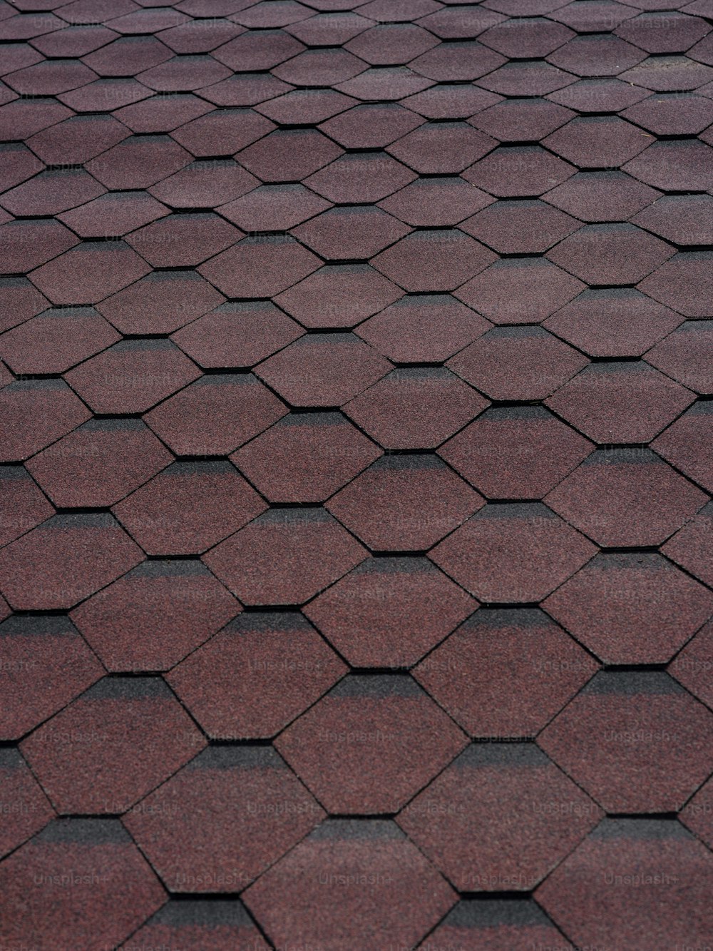 a close up of a red tiled roof