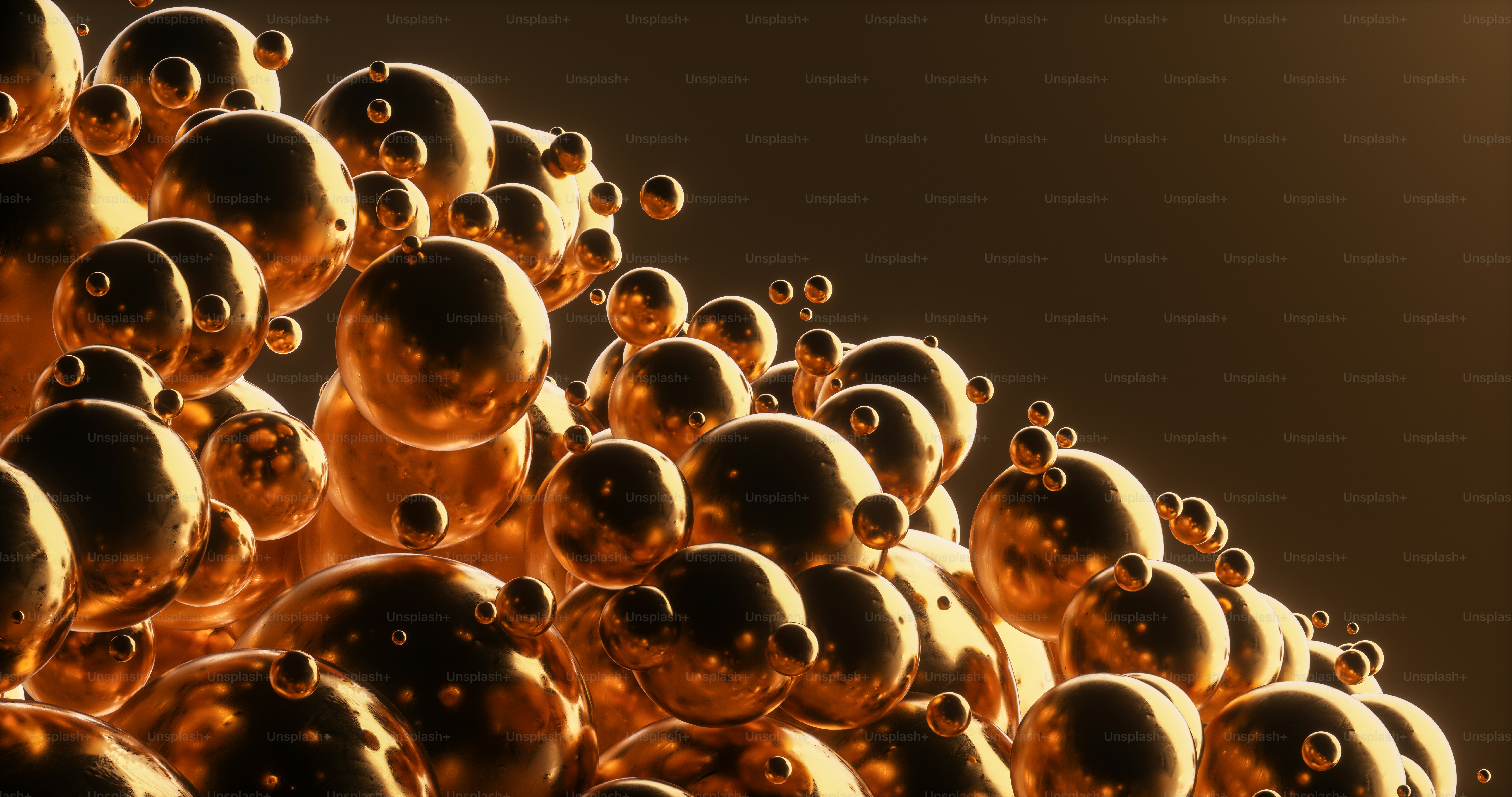 A group of blue bubbles floating in the air photo – 3d render Image on ...