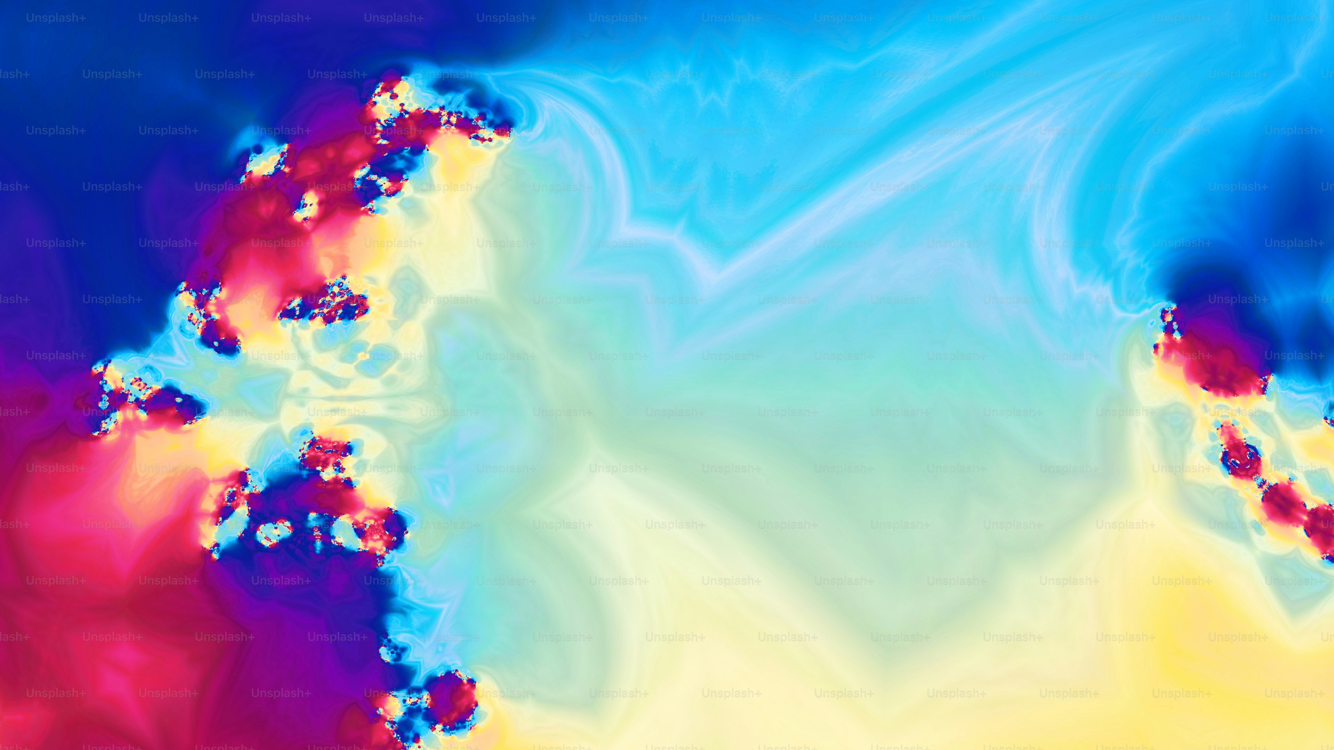 Un'immagine astratta di uno sfondo blu e giallo