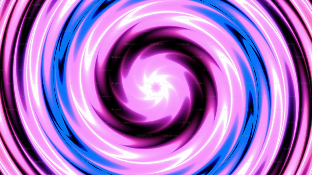 Un tourbillon violet et bleu est montré sur cette image