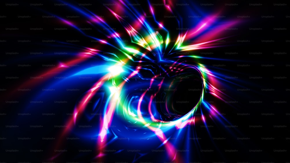 Una imagen generada por computadora de una espiral colorida