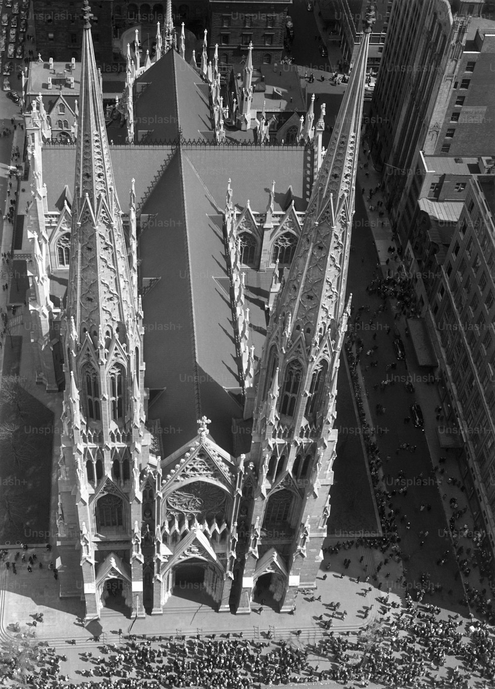 미국 - 1950년대경: 뉴욕시, 성 패트릭 대성당.