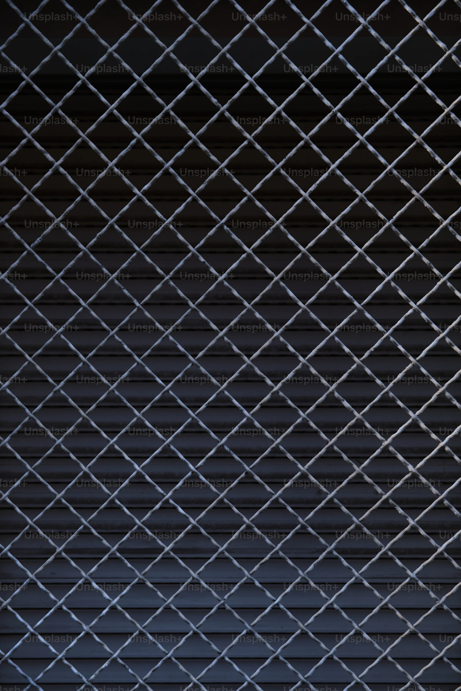 Galvanized chain link fence panel