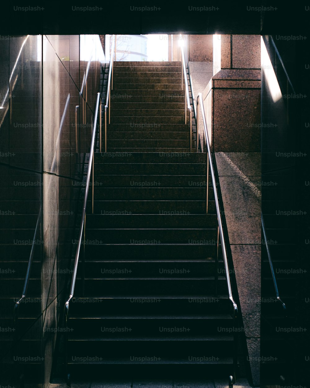 a set of stairs leading up to a building