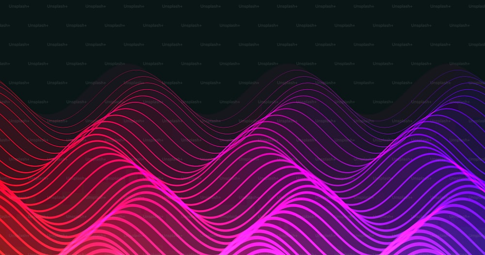 a colorful wave of lines on a black background