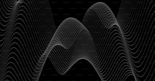 an abstract black and white background with wavy lines