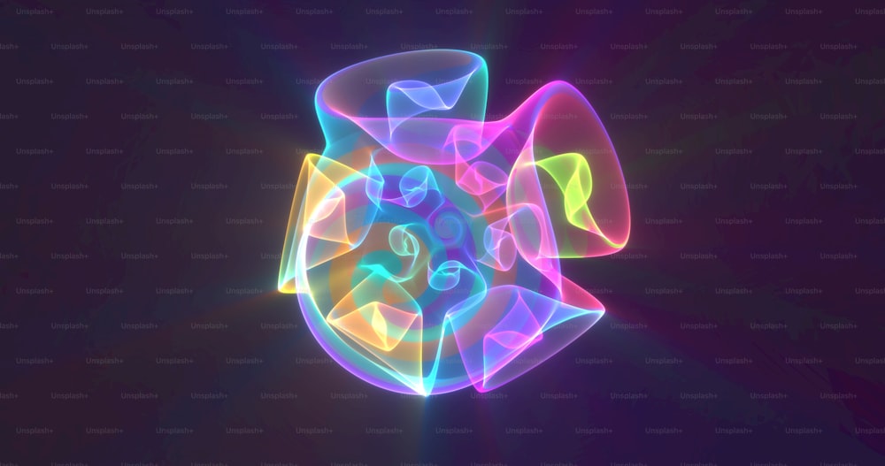 a computer generated image of a colorful object