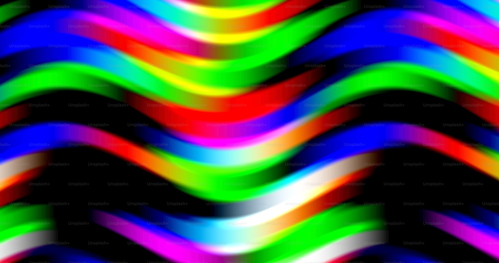 a multicolored zigzag pattern with a black background