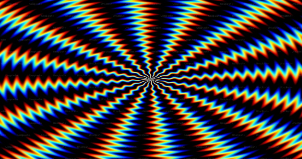 an abstract image of a blue, red and yellow pattern