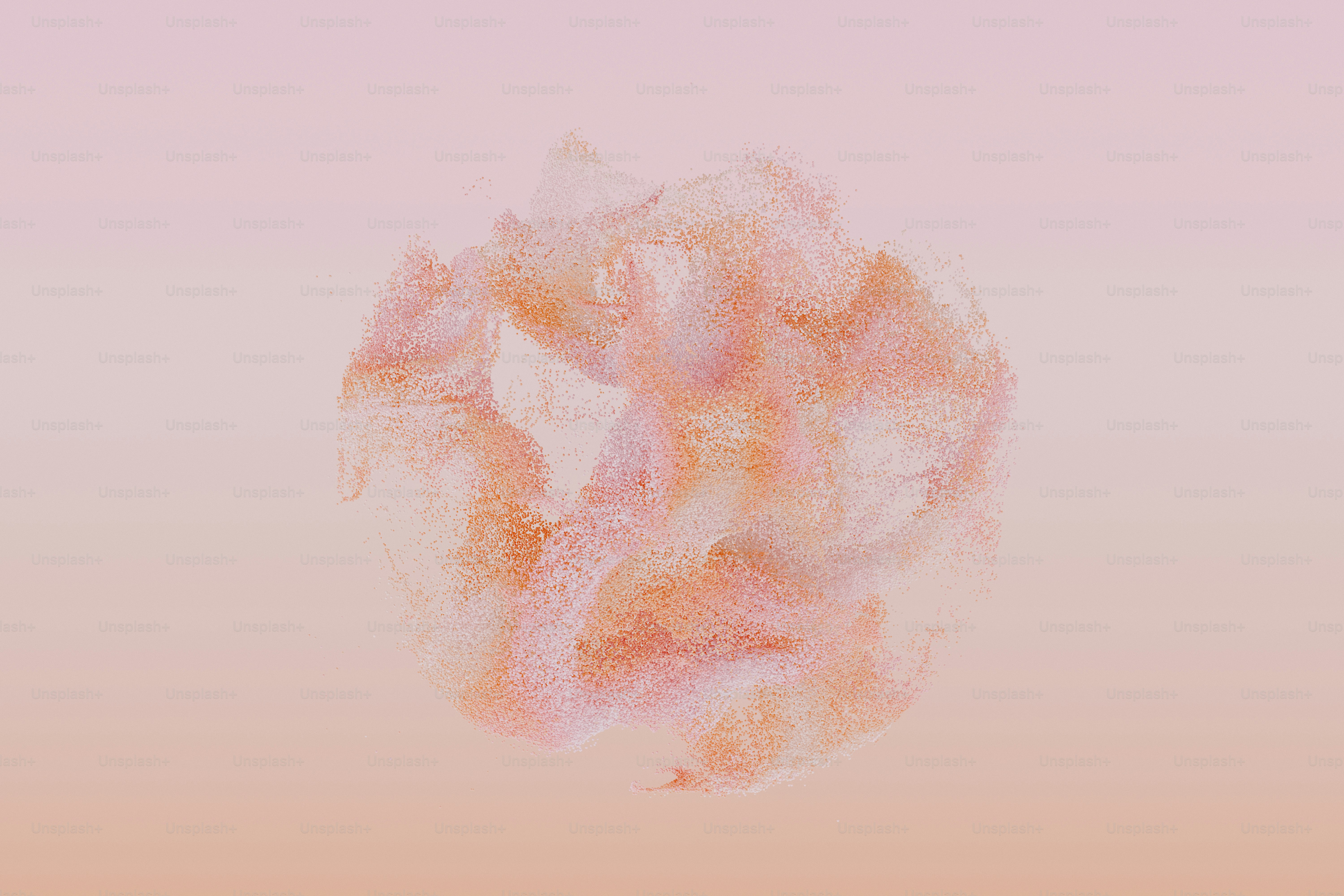 a blurry photo of a pink and orange object