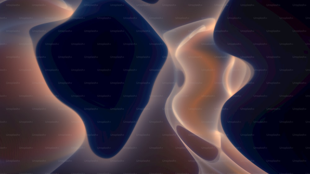 Ein computergeneriertes Bild von zwei abstrakten Formen