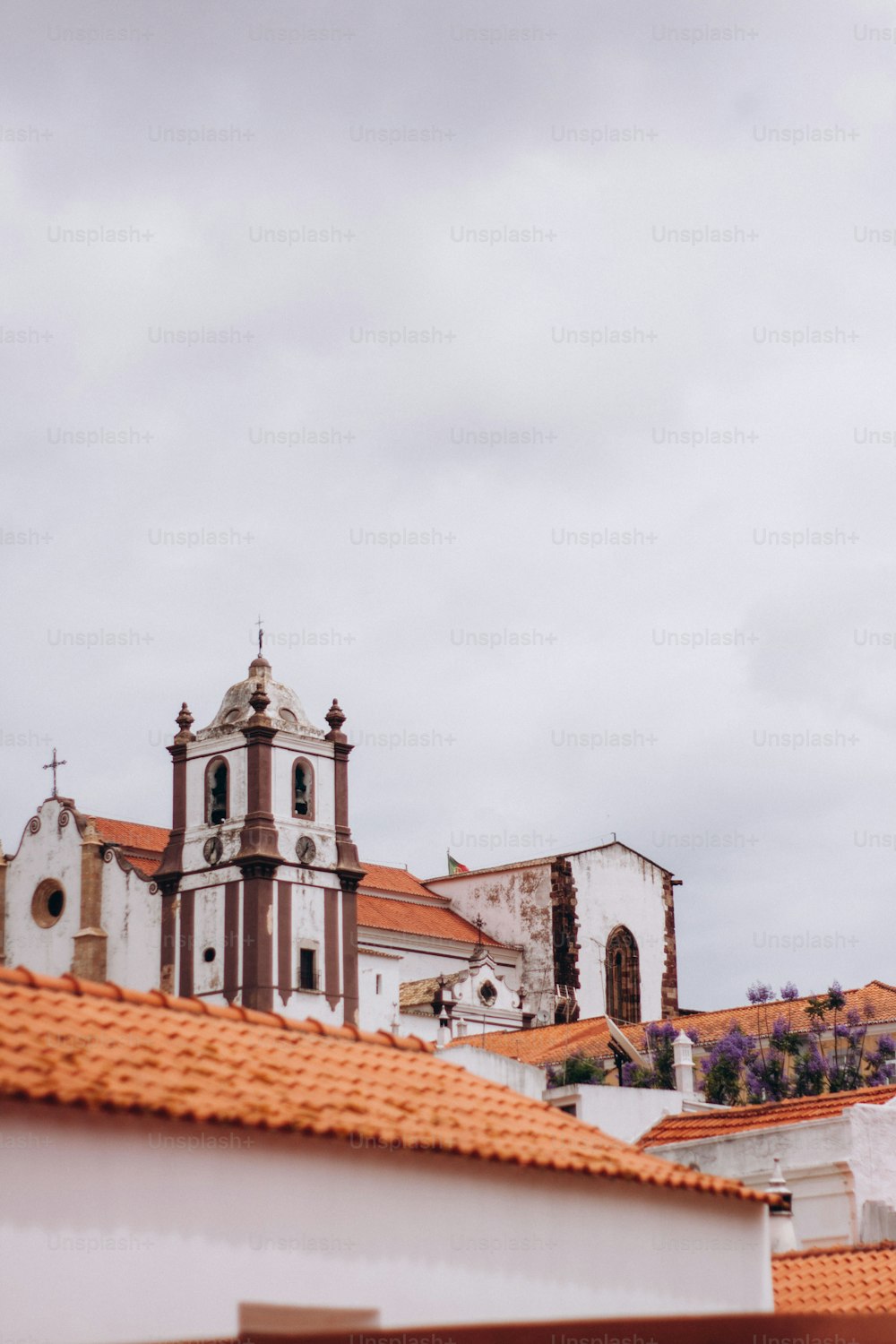 a view of a church from the roof of a building