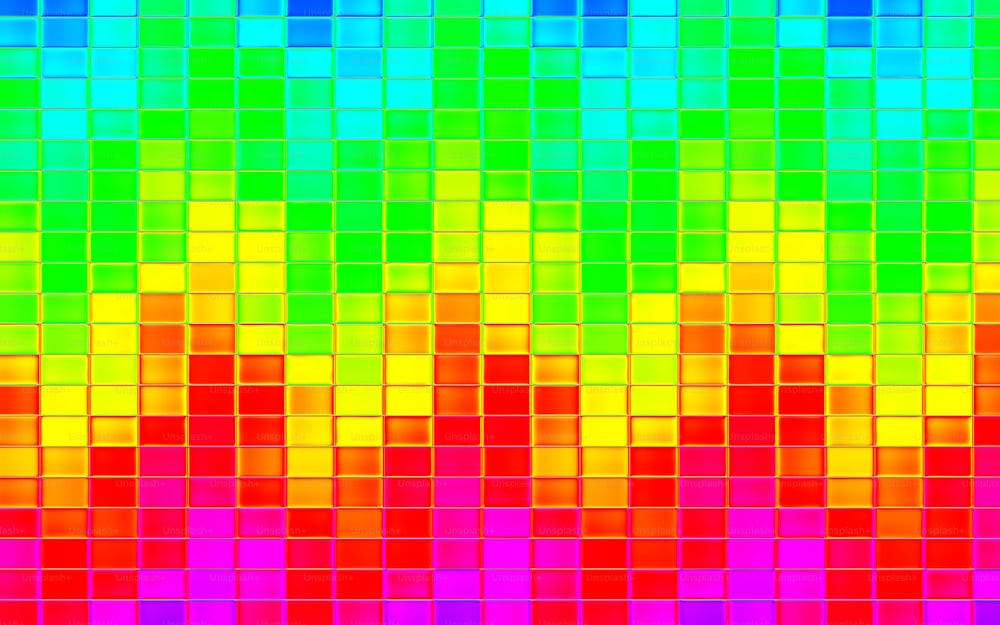 Un fond multicolore avec des carrés de différentes couleurs