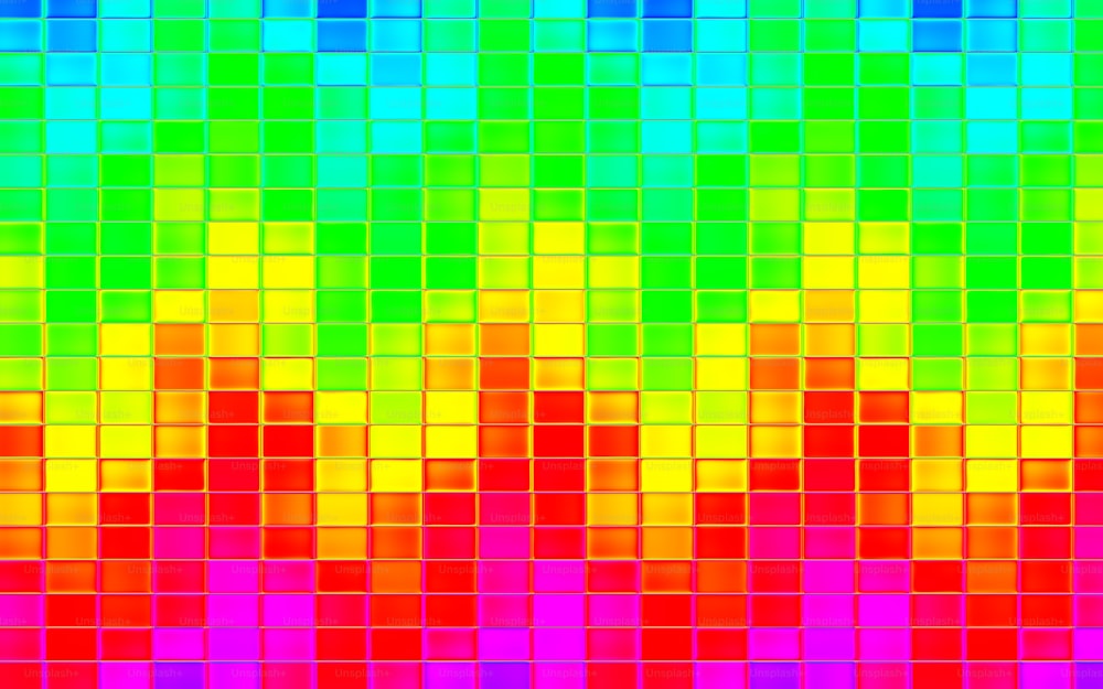a multicolored background with squares of different colors
