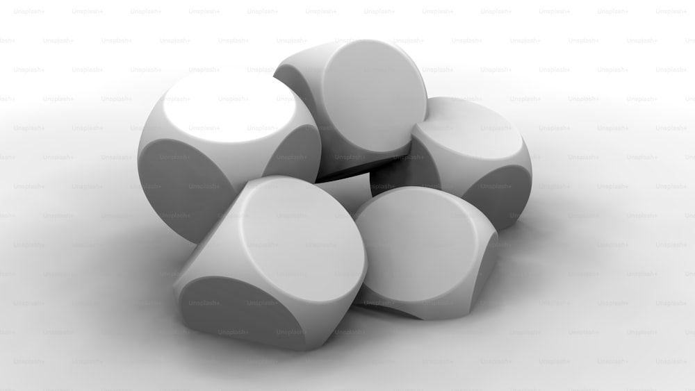 a group of white cubes sitting on top of each other