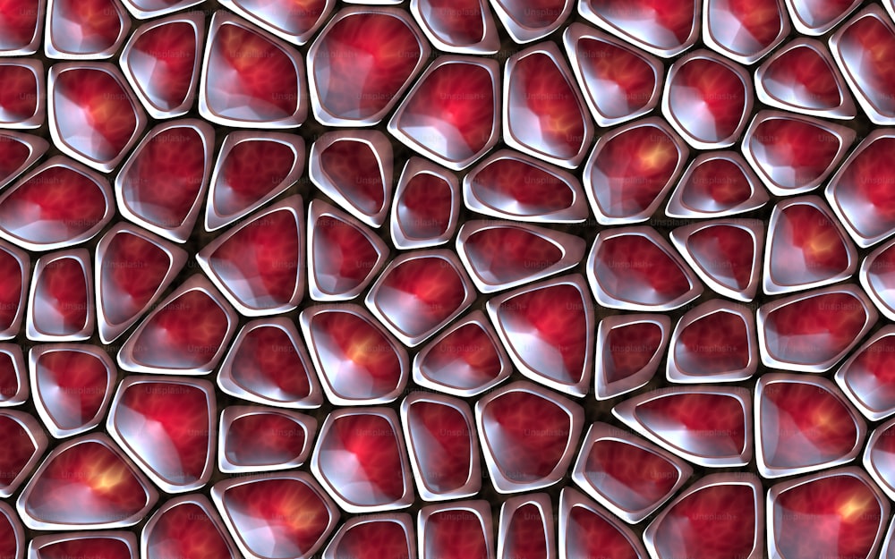 um close up de um padrão de corações vermelhos