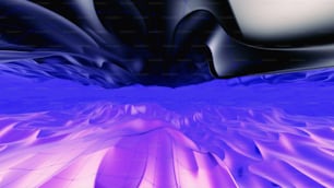 a computer generated image of a blue and purple landscape