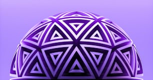a purple object with a triangle pattern on it