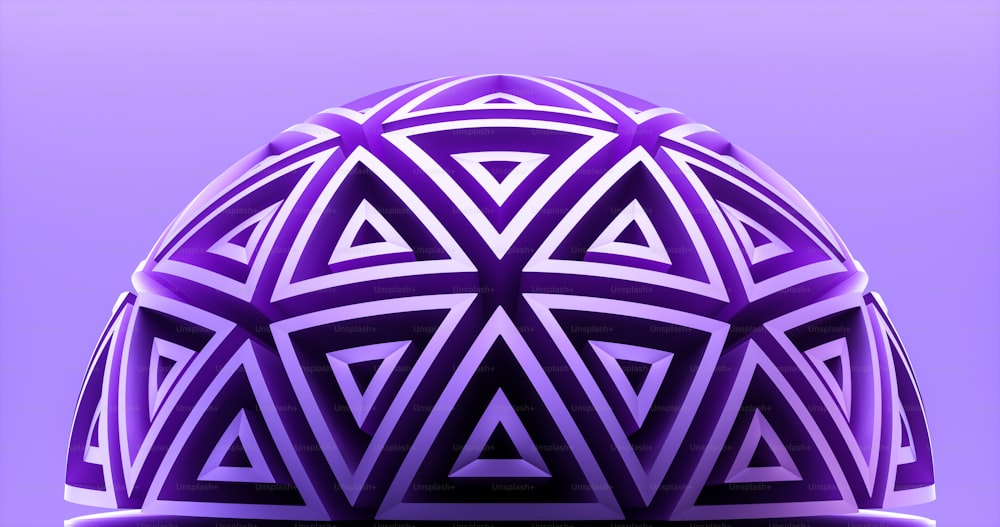 a purple object with a triangle pattern on it