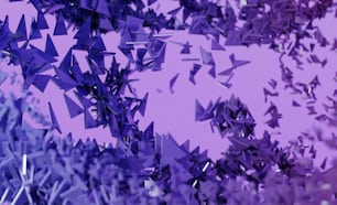a bunch of purple and purple stars flying through the air