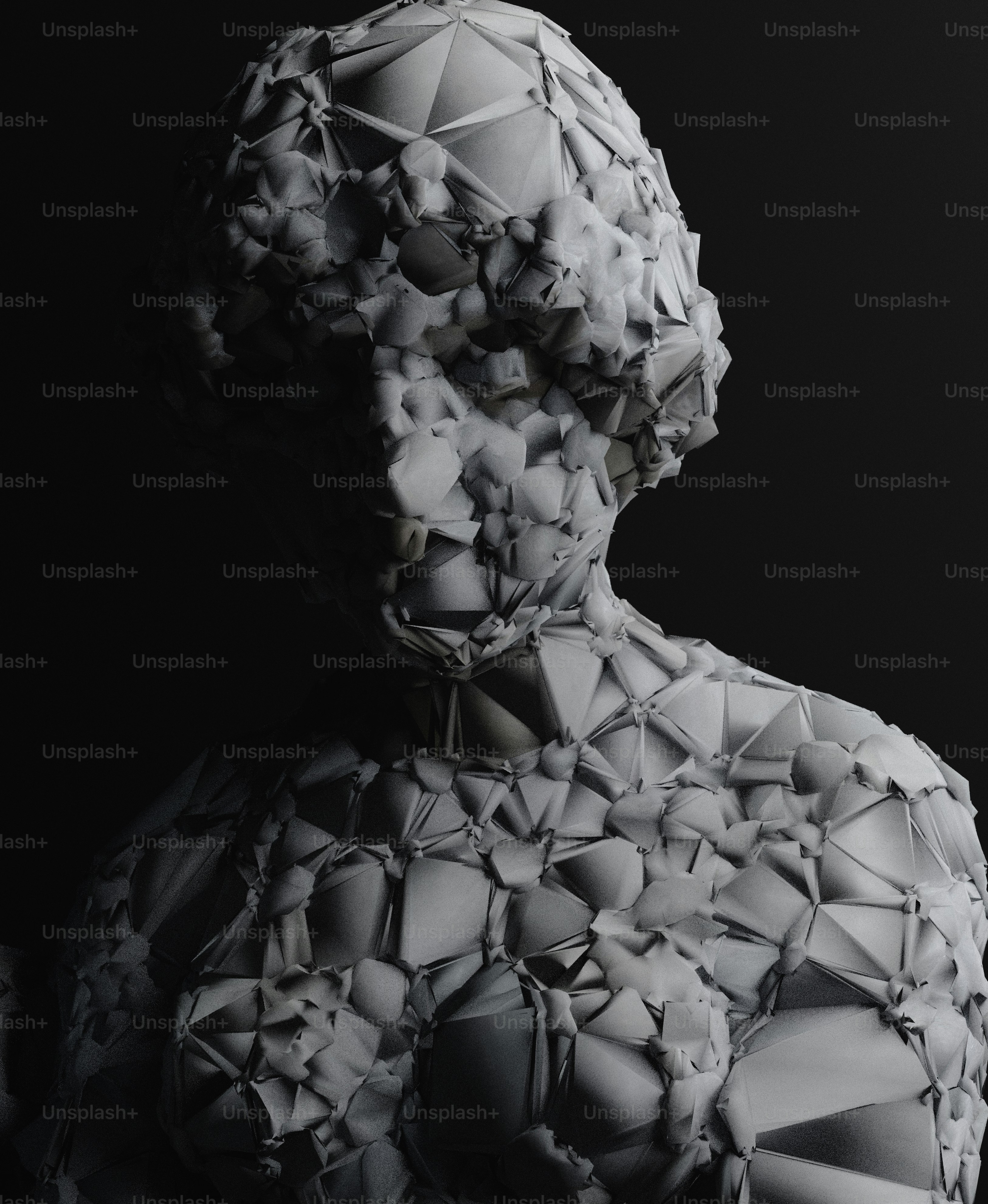 a black and white photo of a sculpture