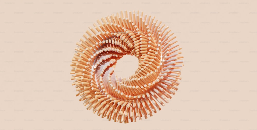 Un objeto circular hecho de palos de madera