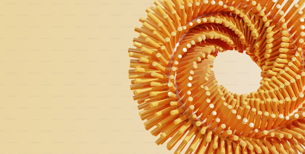 a close up of a circular object made out of toothpicks