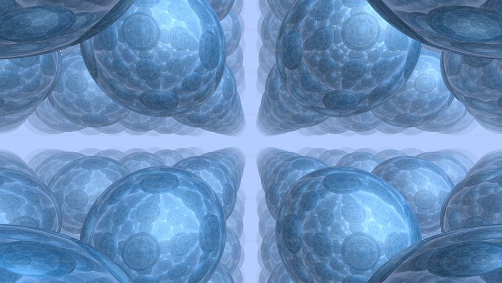uma imagem gerada por computador de um monte de bolas