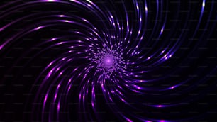 a purple and black background with a spiral design