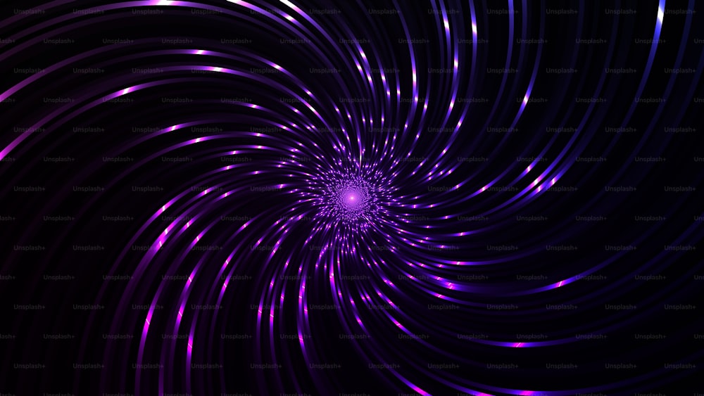 a purple and black background with a spiral design