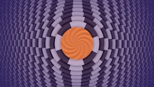 Un cercle orange est au milieu d’un fond violet